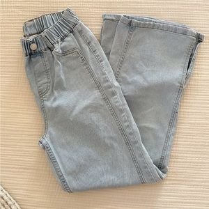 Rolanko big girls elastic-waist wide-leg jeans